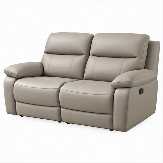 2-Sitzer-Relaxsofa aus PU-Kunstleder in Taupe, 170 x 95 x 100 cm